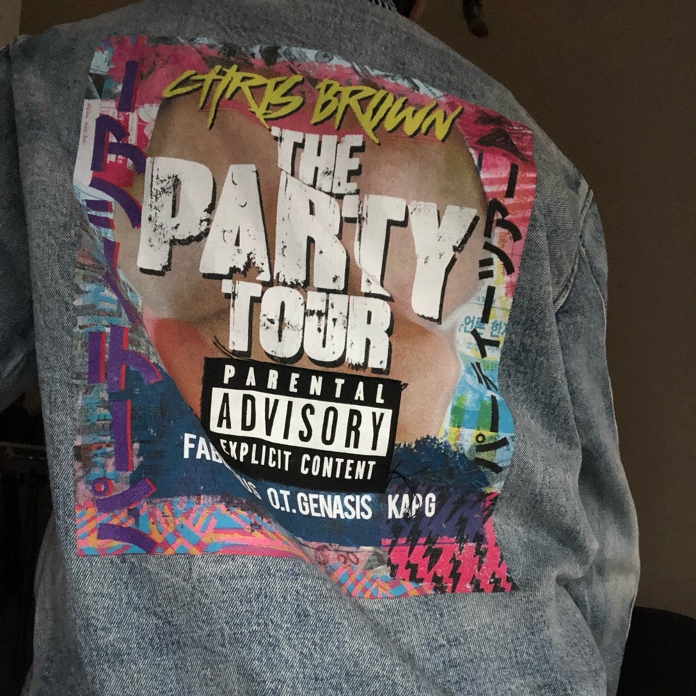 EXCLUSIVE Chris Brown ‘The PARTY TOUR’ Jean Jacket